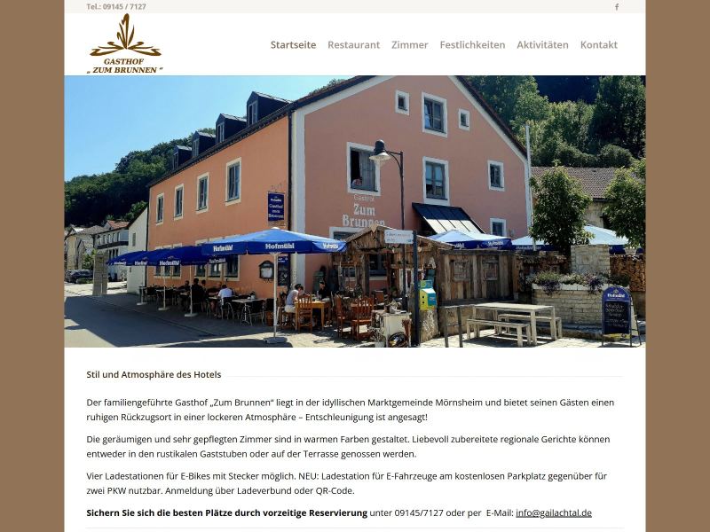Website-Ansicht des Projekts Gasthof „Zum Brunnen“