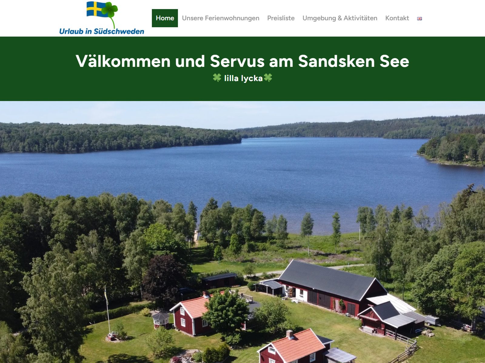 Website-Ansicht des Projekts Urlaub in Südschweden