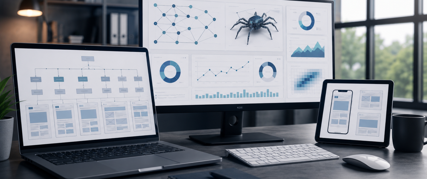 Technische SEO für strukturierte Websites mit Analyse und Seitenarchitektur